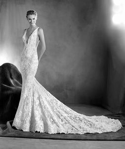 Idabelle Illusion Lace Fit-And-Flare Bridal Gown